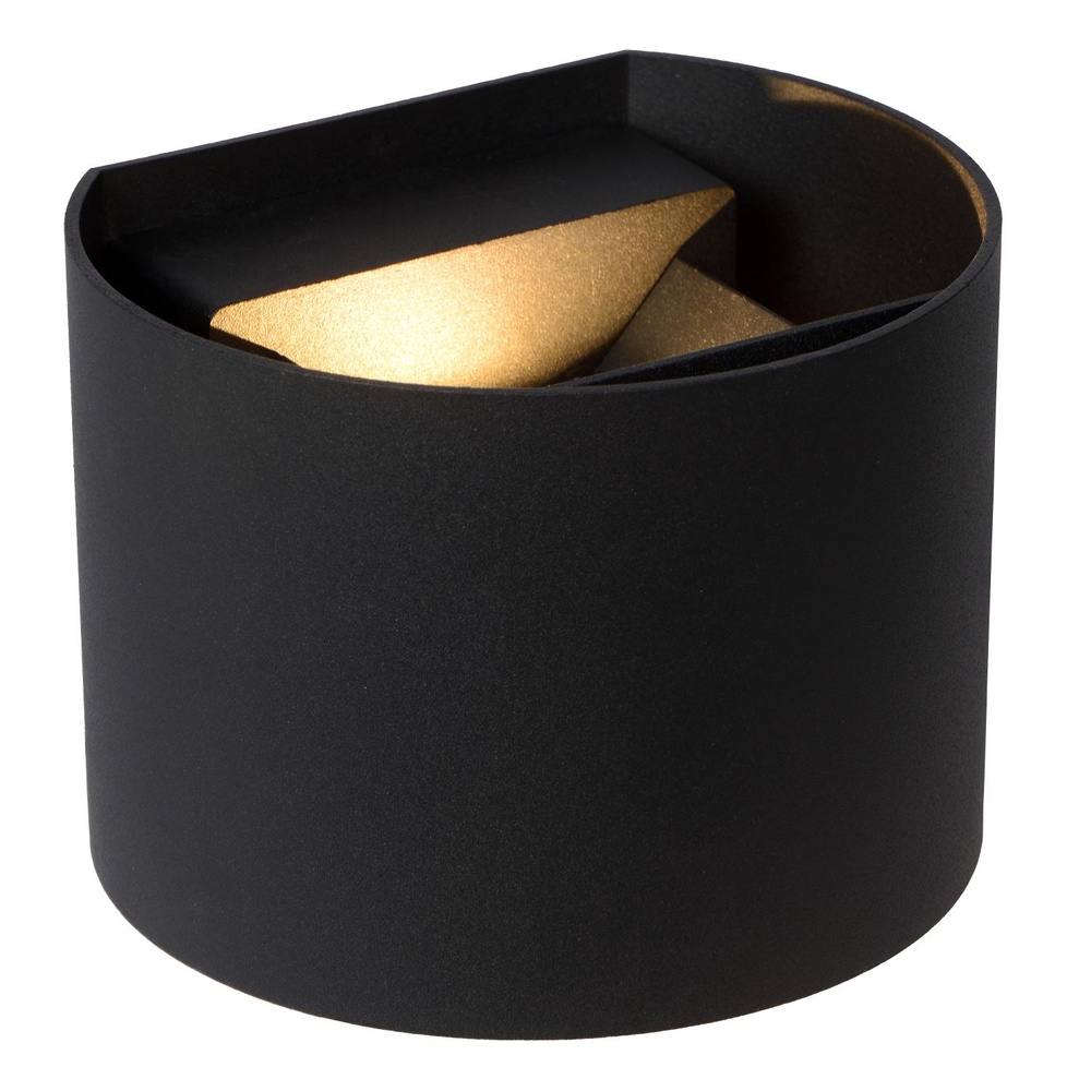Lucide Vierkante wandspotAxi 2 x 3,5W IP54 zwart - 69201/06/30